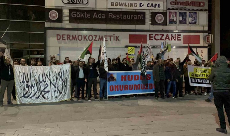 Tatvanda vatandaşlar İsraili protesto etti