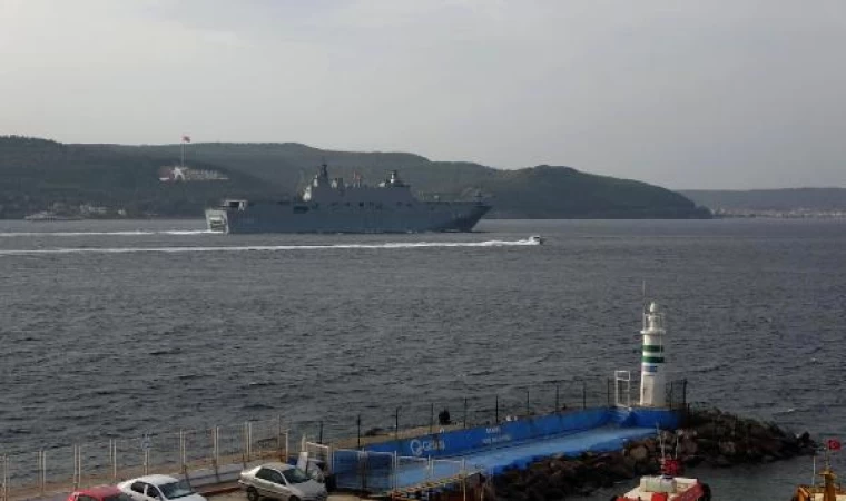 TCG Anadolu, Çanakkale Boğazı’ndan geçti