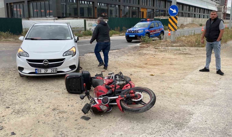 Tekirdağda 1 kişinin yaralandığı kaza kamerada