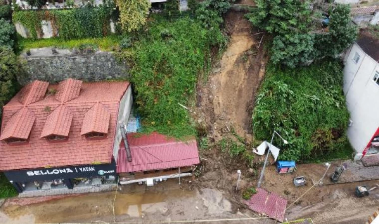 Trabzon’da 19 mahallede su baskını ve heyelan; 16 kişi tahliye edildi, 1 inek öldü