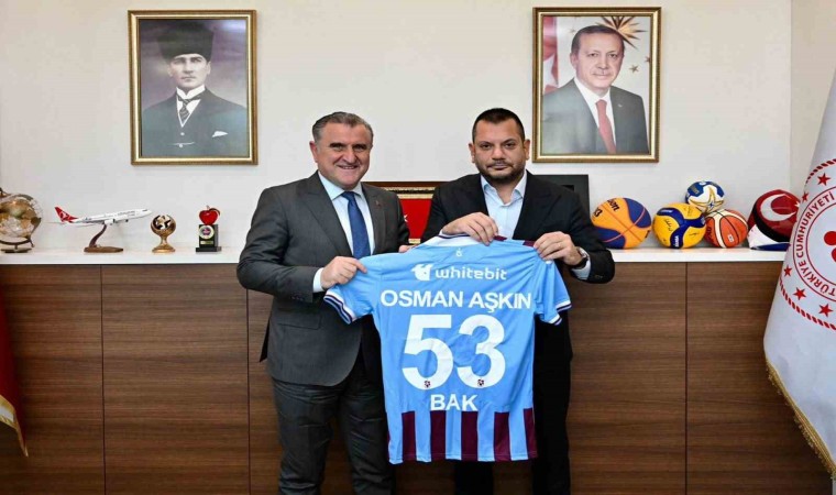 Trabzonspor Başkanı Ertuğrul Doğan, Bakan Bakı ziyaret etti