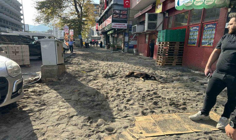 Zonguldak Belediyesinin kaldırım yenileme çalışmaları sürüyor