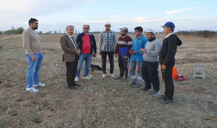 Akşehirde jeotermal sera alanı için çalışma başlatıldı