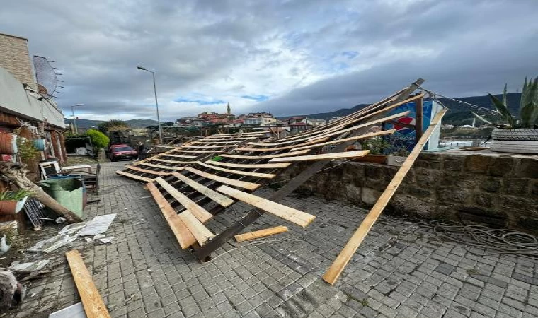 Amasra’da fırtına; tekneler limana çekildi (4)