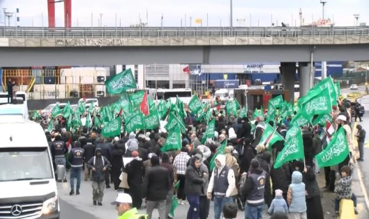 Ambarlı Limanı’nda İsrail protestosu 