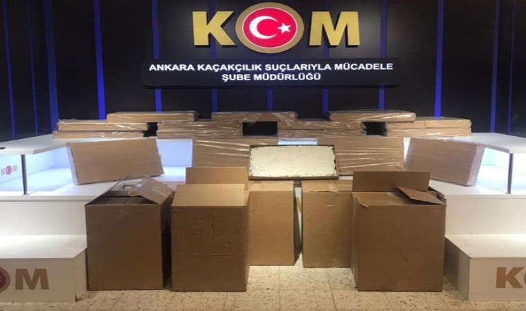 Ankarada kaçak sigara ve makaron operasyonu: 454 bin 151 adet ürün ele geçirildi