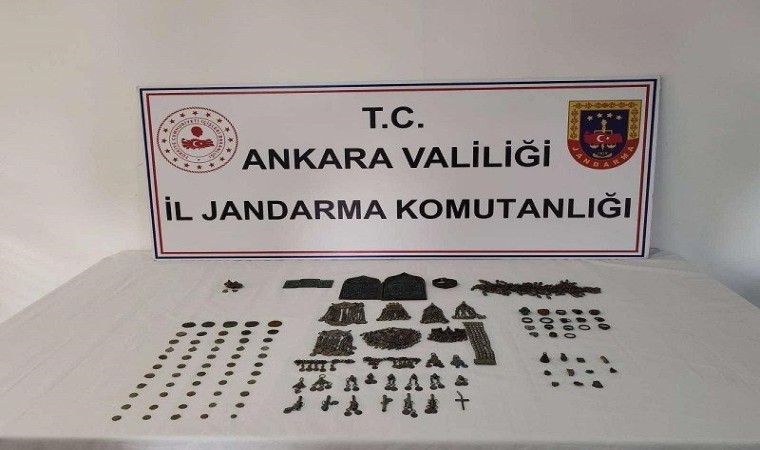 Ankarada tarihi eser operasyonu: 2 milyon TL değerinde tarihi eser ele geçirildi