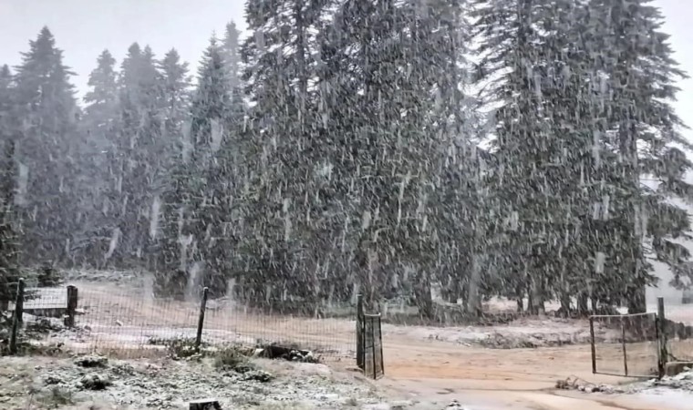 Bartın ve Zonguldakta mevsimin ilk kar yağışı başladı