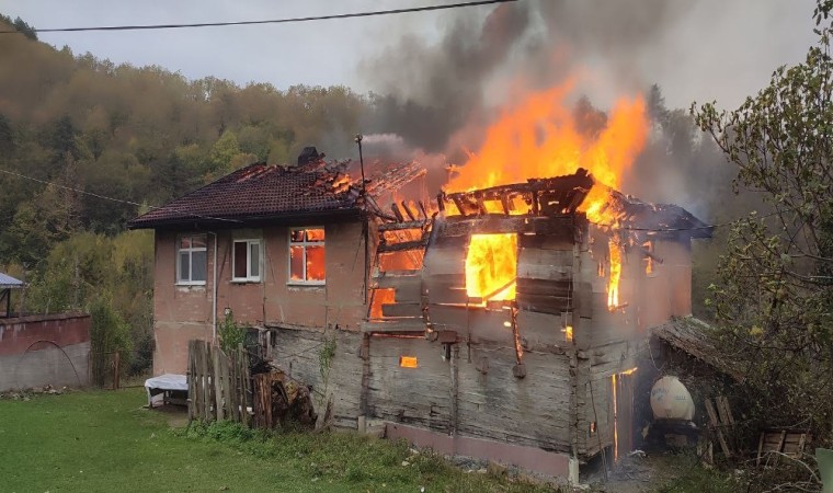 Bartında çıkan yangında 2 ev kül oldu