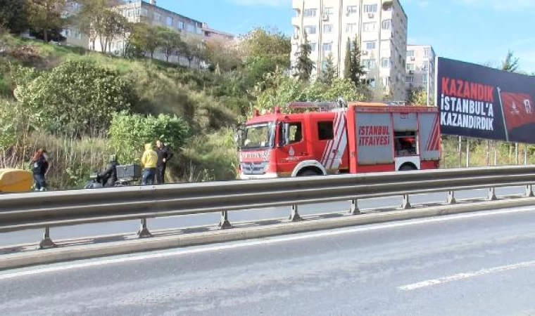 Beşiktaş’ta otomobil şarampole yuvarlandı; sürücü yara almadan kurtuldu 