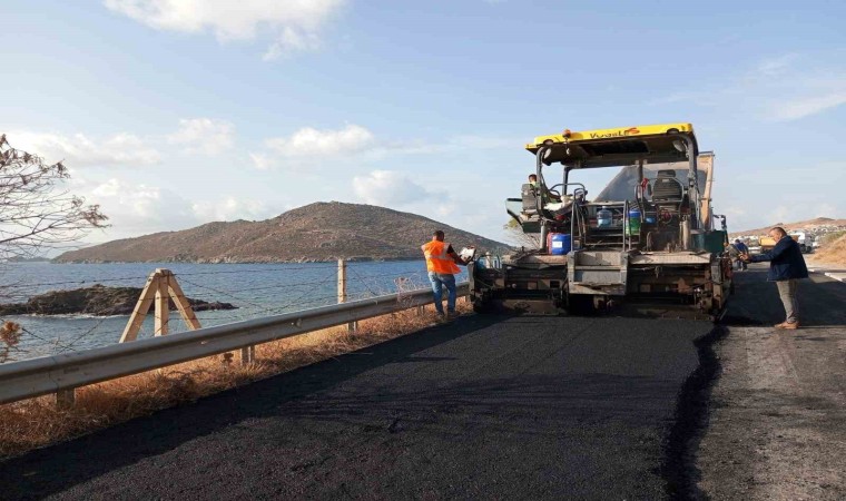 Bodrumda sıcak asfalt çalışmaları devam ediyor