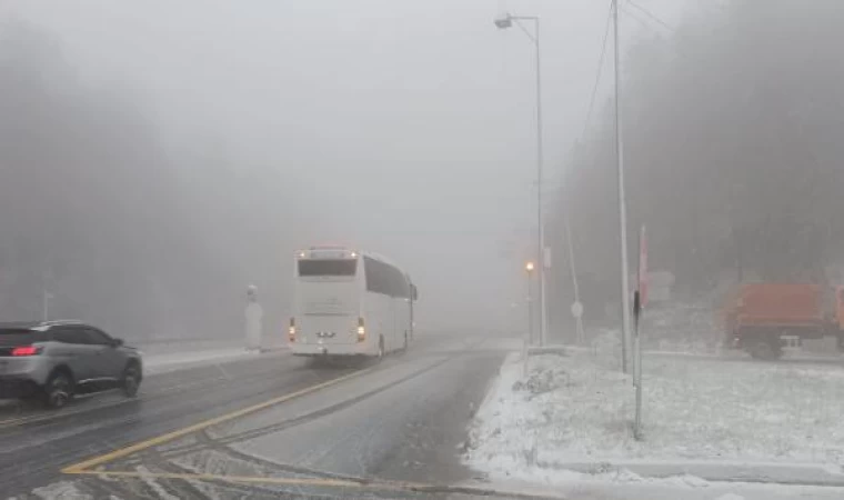 Bolu Dağı’nda kar yağışı başladı