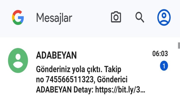 Bu sabah Adabeyan kargo gönderiniz yola çıktı mesajıyla uyananlar dikkat