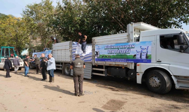 Büyükşehirden sel felaketinden etkilenen üreticiye yem desteği