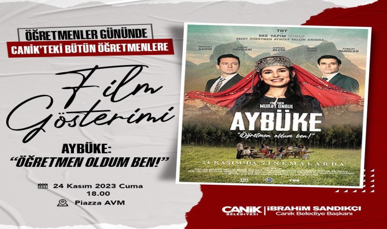 Canikte öğretmenler Aybüke filmiyle buluşacak