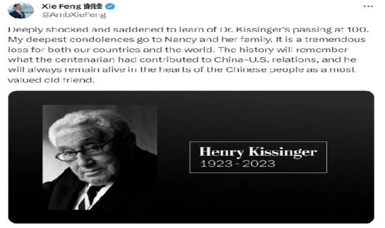 Çin ve Rusya’dan Kissinger için taziye mesajı