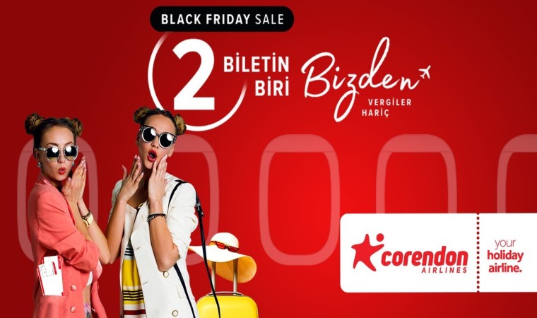 Corendon Airlineste süper indirim haftası, 2 biletin, 1i bizden”