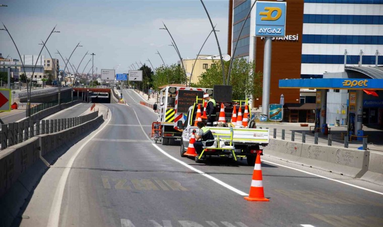 Denizlide 26 bin 600 metrekare yol çizgisi yenilendi