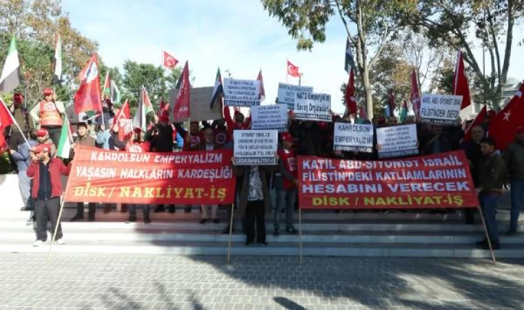 DİSK Filistin’e yönelik saldırıları protesto etti 