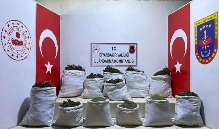 Diyarbakırda 312 kilo esrar ve bin 706 kök kenevir ele geçirildi