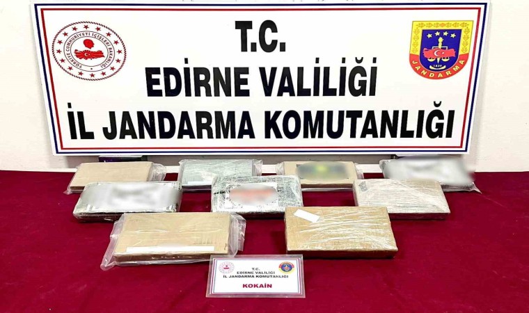 Edirnede bir tırda 10 kilogram uyuşturucu ele geçirildi