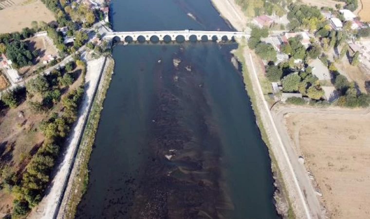 Edirne’de son yağışlarla nehirlerin debileri arttı