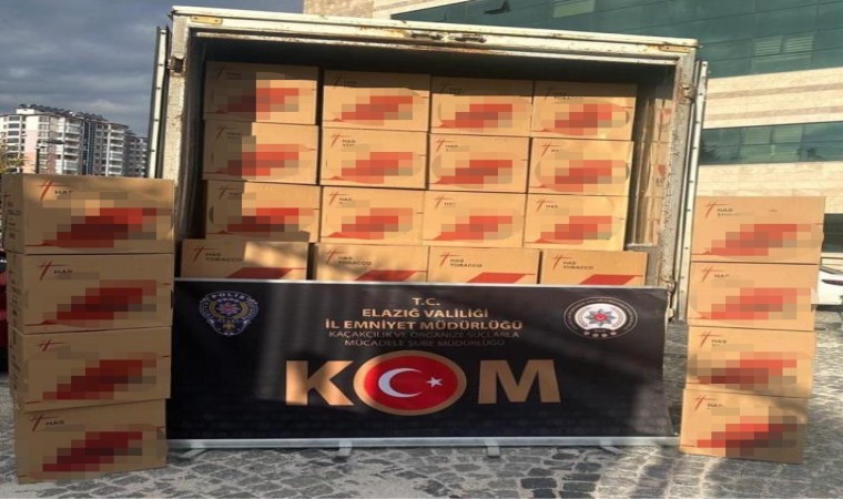 Elazığda 1 milyon 505 bin adet paketlenmiş makaron ele geçirildi