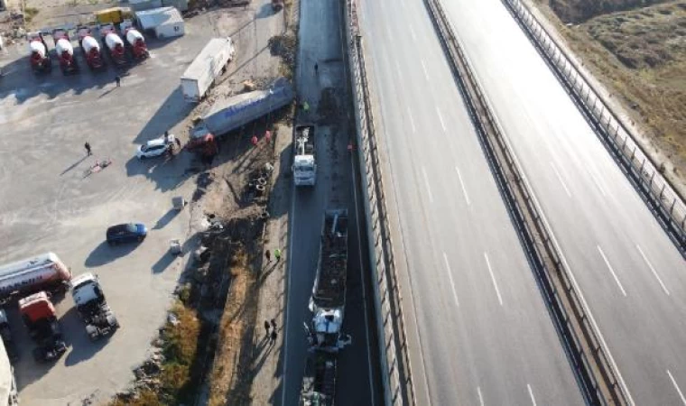 Eskişehir’de 2 TIR, köprüden bağlantı yoluna uçtu: 2 şoför ağır yaralı