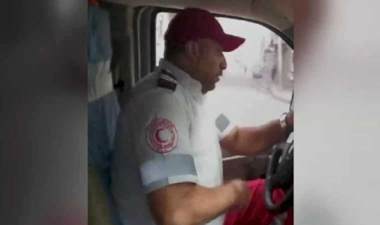 Gazze’de ambulans ekibinin saldırı sırasında yaşadıkları kamerada