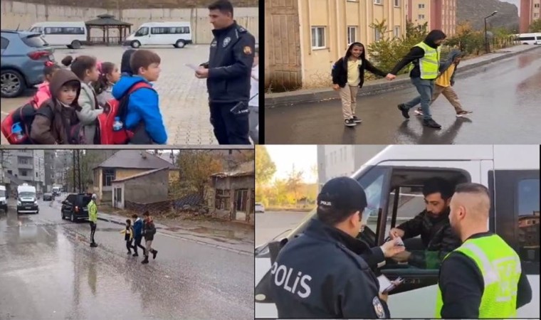 Hakkari polisi 97 okulun çevresinde uygulama yaptı