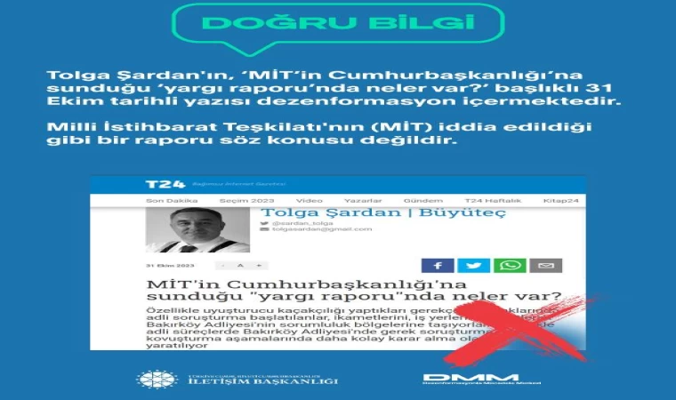 İletişim Başkanlığı’ndan ’Tolga Şardan’ açıklaması