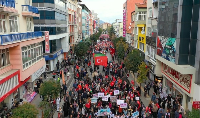 Ispartada Filistine destek yürüyüşü