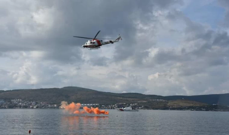 Karantina Adası’nda deprem anında tekne kazası tatbikatı