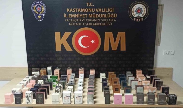 Kastamonuda 91 adet kaçak parfüm ele geçirildi