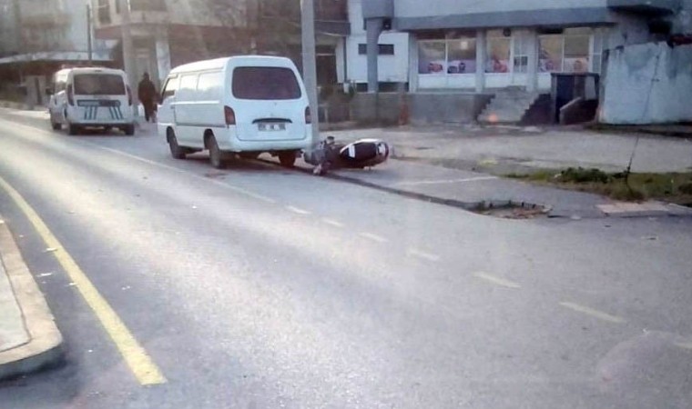 Keşanda motosikletten düşerek 9 metre sürüklenen sürücü ağır yaralandı