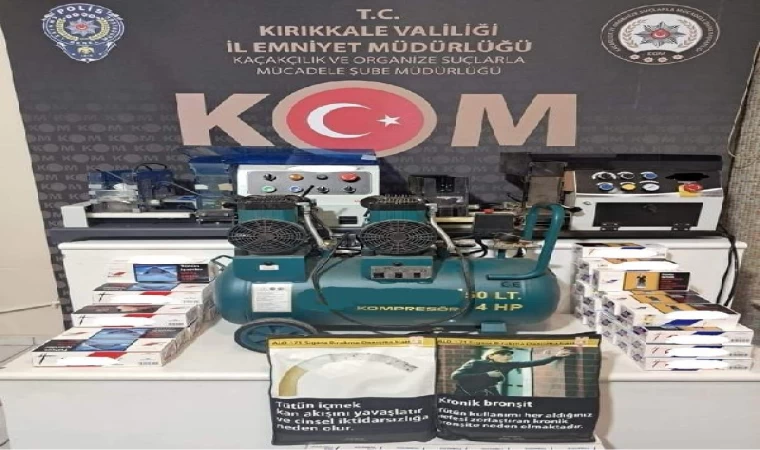 Kırıkkale’de 1 milyon 260 bin dolu makaron ele geçirildi