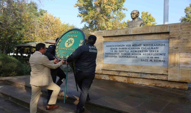 Konya şeker çalışanları Atatürkü andı