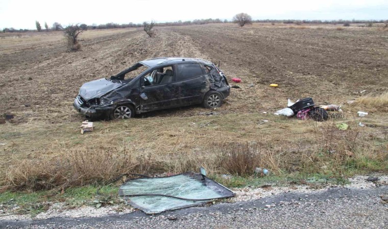 Konyada otomobil takla attı: 1 ölü, 4 yaralı