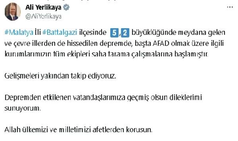 Malatya’da 5.2 büyüklüğünde deprem (2)