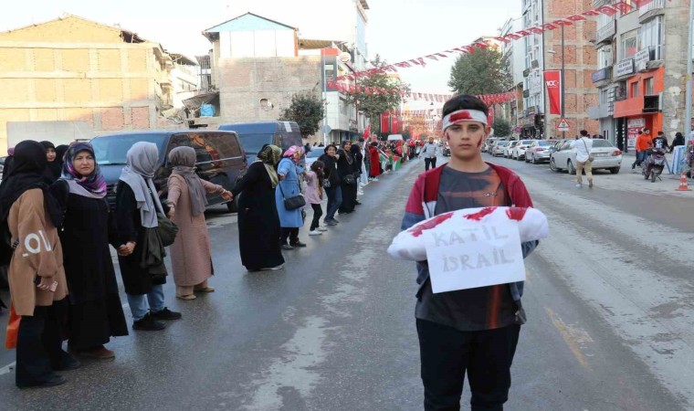 Malatyada Gazze zinciri yürüyüşü