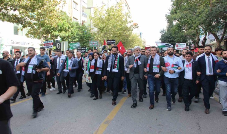 Manisada AK Partiden Filistine destek yürüyüşü