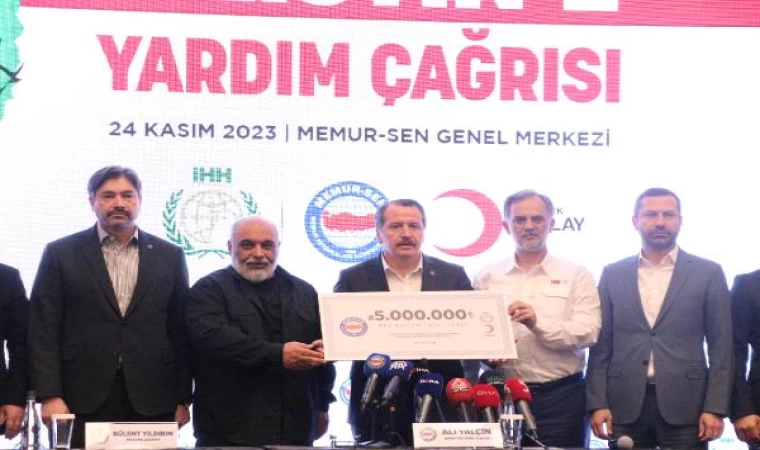 Memur-Sen’den Filistinli mağdurlar için 5 milyon TL bağış