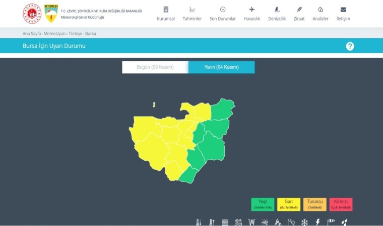 Meteorolojiden Bursa son dakika uyarısı