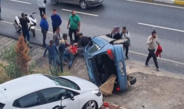 Milasta kontrolden çıkan otomobil takla attı: 2 yaralı