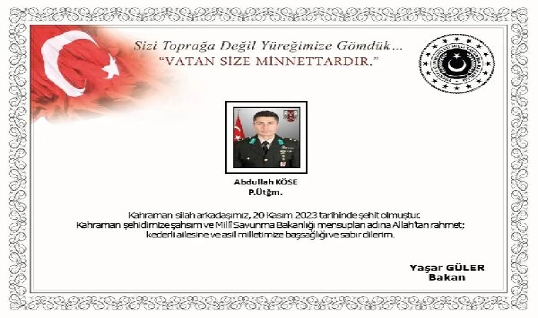 MSB: 1 asker şehit oldu, 5 terörist etkisiz hale getirildi (2)