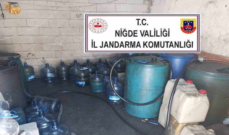 Niğdede bin litre lisanssız akaryakıt ele geçirildi