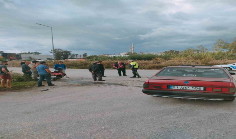 Otomobil ile motosiklet kafa kafaya çarpıştı: 1 yaralı