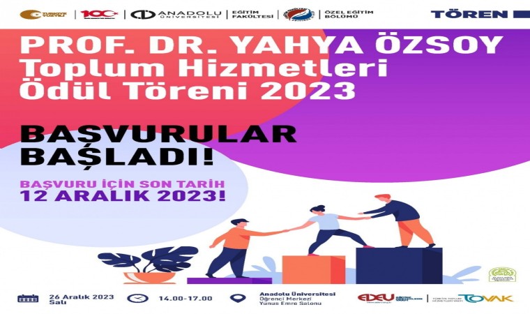 Prof. Dr. Yahya Özsoy Toplum Hizmetleri Ödül Töreni 2023 başvuruları başladı