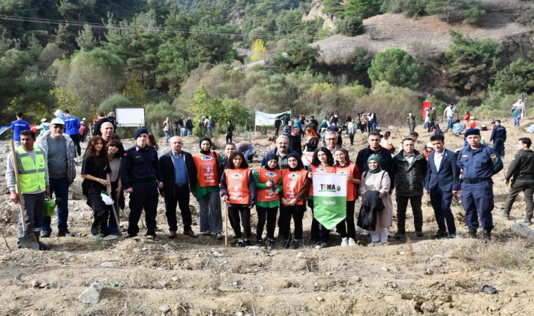 Salihlide yüzlerce fidan toprakla buluştu