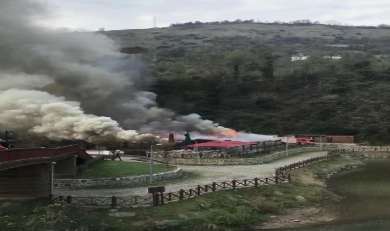 Sera Gölü kıyısındaki sosyal tesis yandı